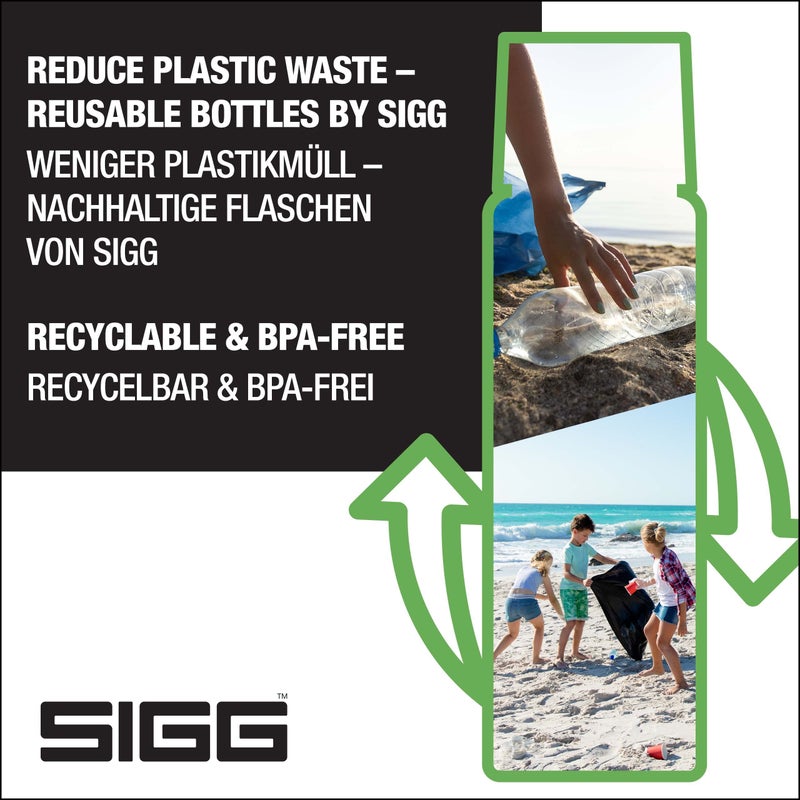 SIGG - Obsidian Insulated Water Bottle - Thermo Flask with Cup - Leakproof - Lightweight - BPA Free - 18/8 Stainless Steel - 37 Oz - Image 3